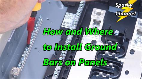 ground bars attached to panels